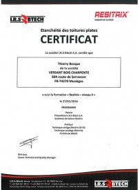 Certification pour l'étanchéité des toitures plates